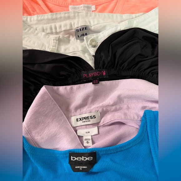 Lot of women’s tops and jeans. Express, bebe, Playboy etc. - Picture 2 of 2